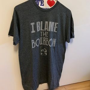 Bourbon t-shirt Mens Medium Blame the bourbon T-shirt great condition.